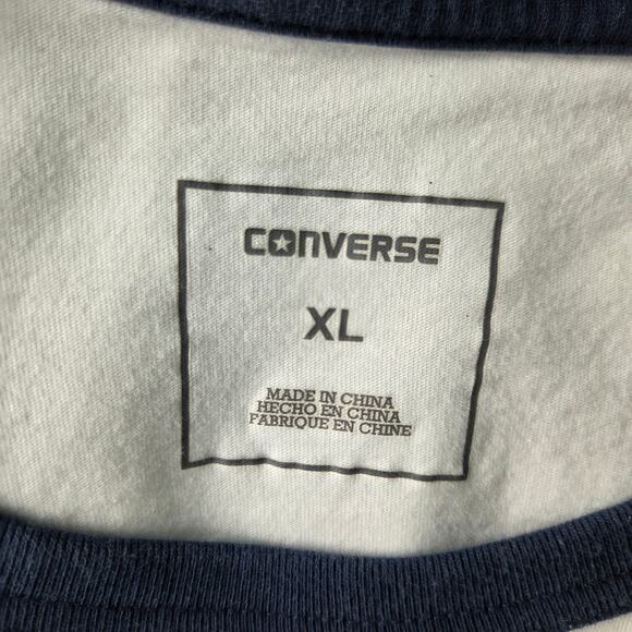Converse All Stars Womens White Old School Raglan Baseball Tee XL - Picture 3 of 6
